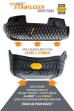 STABILIZER Knee Pad with VIBRAM® RUBBER CAP KEEPS YOU LEVEL ON THE ROOF AND ANY UNEVEN WORK SURFACE