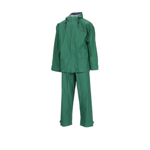heavy rubber rain gear Tingley Storm-Champ 2-Piece Rain Suit Forest Green