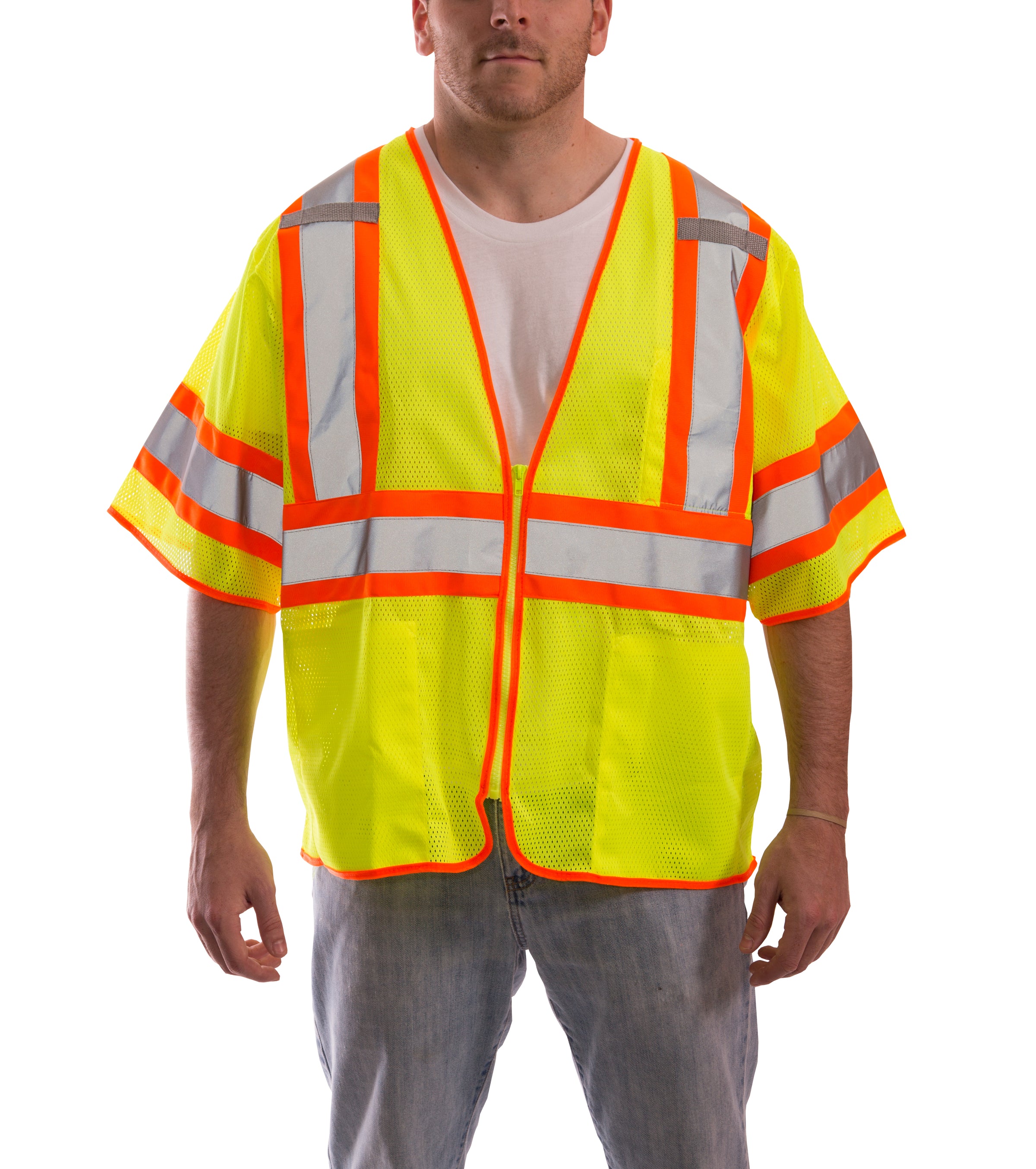 Job Sight Class 3 Two-Tone Mesh Tingley Vest–